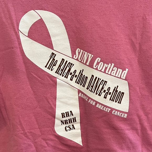 Gildan Pink Tee w Brown Antler Design Breast Cancer Awareness Fundraiser Shirt - Picture 5 of 5